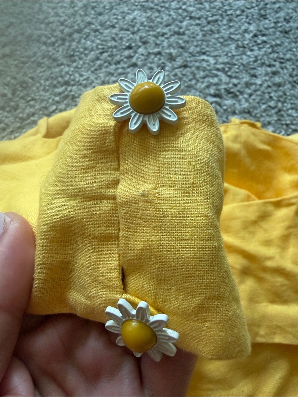 FARM Rio Yellow Cutout Halter Midi Dress Floral Appliqué Size L - Picture 7 of 8